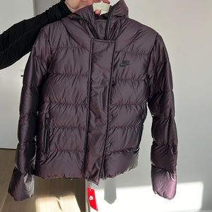 NWT Nike Purple Puffer Coat
